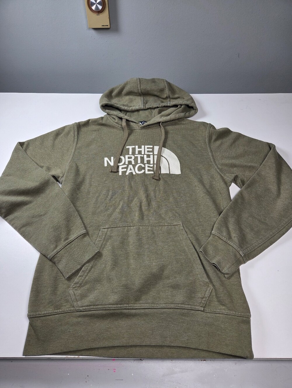 The North Face Hoodie Mens Small Green Sweatshirt Gorpcore Outdoor Hike Camping